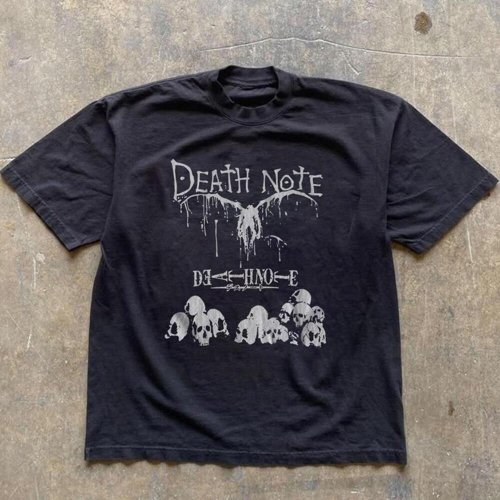 Gildan Men Black T-Shirt, Death Note Black Graphic Tee